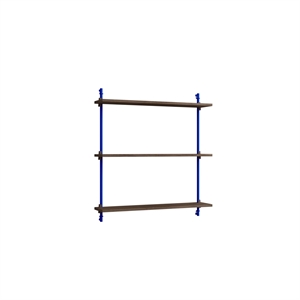 Estante de pared estándar Moebe Roble ahumado/Azul oscuro