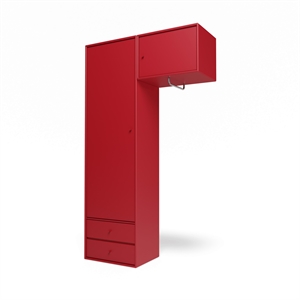 Armario Montana Selection Attire II con barra para colgar, 165 unidades, color remolacha