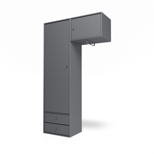 Armario Montana Selection Attire II con barra para colgar, 36 unidades, color carbón