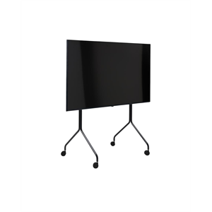 Pedestal Moon - Mueble de TV alto con ruedas, color carbón