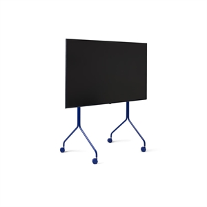 Pedestal Moon - Soporte para TV Alto con Ruedas, Color Azul Marino