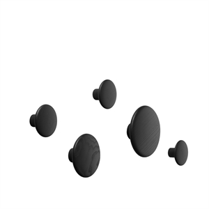 Muuto Dots Ganchos Negro 5uds.