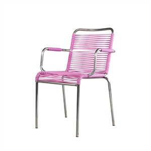 Silla de Comedor Fiam Mya Spaghetti con Reposabrazos Rosa