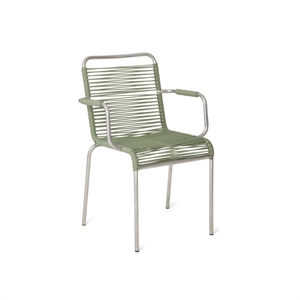 Silla de Comedor Fiam Mya Spaghetti con Reposabrazos Verde Salvia