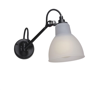 Lampe Gras N104 Aplique de Baño Negro/Policarbonato – Lámpara de Pared