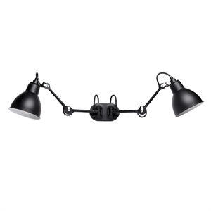 Lampe Gras N204 Aplique de Baño Doble Negro – Lámpara de Pared