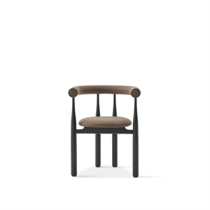 Silla de comedor New Works Bukowski Negro/Wooly Plus 1008
