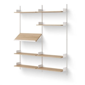 New Works Living Librería 1900 Roble/ Blanco