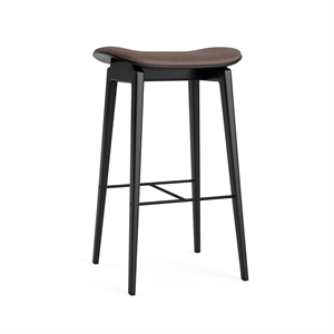 NORR11 NY11 Taburete de Bar H65 cm Negro/ Marrón Oscuro 21001