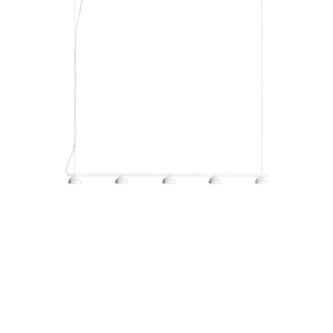 Northern Blush Rail 5 Lámpara Colgante Blanco Mate
