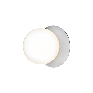 Nuura Liila Wall/Ceiling Lamp Silver/Opal White