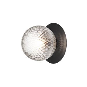 Nuura Liila 1 Lámpara de Pared Exterior Negro/ Transparente Óptico