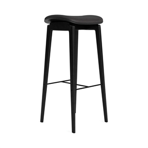 Taburete de Bar NORR11 NY11 con Asiento Tapizado, 75 cm de Alto, Roble Negro /antracita, 21003