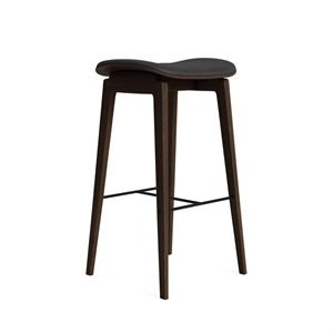 Taburete de Bar NORR11 NY11 con Asiento Tapizado H65 Roble Ahumado oscuro/Antracita 21003