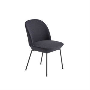 Silla de Comedor Muuto Oslo Tapizada Ocean 601/ Negro Antracita