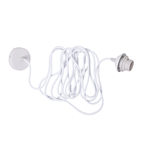 Edgeform Juego de Cables E27 para Lámpara Colgante con Rosetón 500 cm Blanco