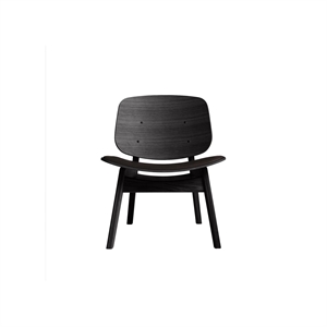 Sillón Pandora Colección Ro Asiento Tapizado Ro Lacado Negro/Cuero Marrón Oscuro
