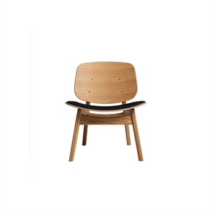 Sillón Pandora Colección Ro Asiento Tapizado Roble Aceitado/Cuero Negro