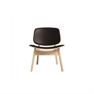Sillón Pandora Colección Ro Tapizado en Roble Tratado con Jabón/cuero Marrón Oscuro