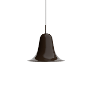 Lámpara colgante Verner Panton Pantop de 23 cm de diámetro y color marrón oscuro