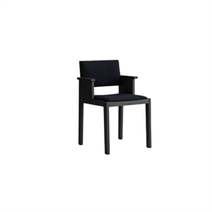 Silla de Comedor Vaarnii 016 Maasto con Reposabrazos y Asiento/respaldo Tapizado Negro/cuadrado 0194