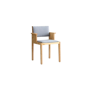 Vaarnii 016 Maasto Silla de Comedor con Reposabrazos y Asiento/respaldo Tapizado Natural/Cuadrado 0134
