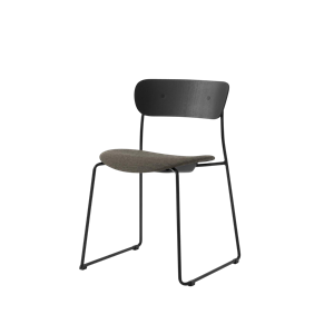 Silla de Comedor &Tradition Pavilion AV52 con Asiento Tapizado en Negro/fuce