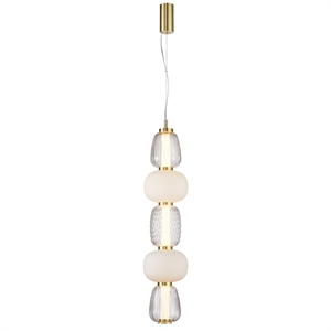 Loom Design Perla 5 Lámpara Colgante Ámbar/ Oro