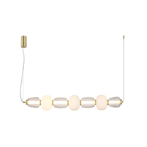 Loom Design Pearl 7 Lámpara Colgante Ámbar/ Oro