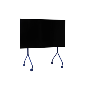 Pedestal Moon - Soporte para TV Alto con Ruedas, Color Azul Marino