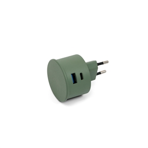 Adaptador de Corriente de Pedestal Verde Musgo