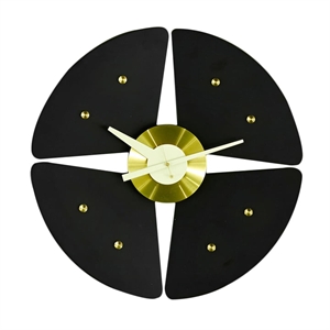 Reloj Vitra Petal Clock Negro/ Latón