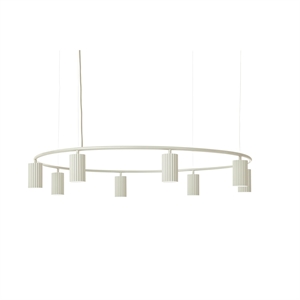 Lámpara colgante Pholc Donna Circle 100 en color Crema Blanco