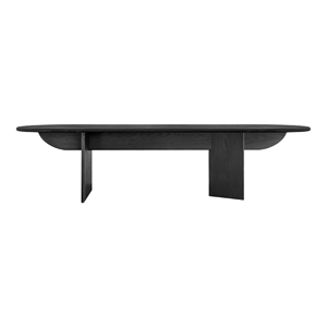 Mesa de comedor Pillabout 03 de Louise Roe, L300, roble lacado en negro