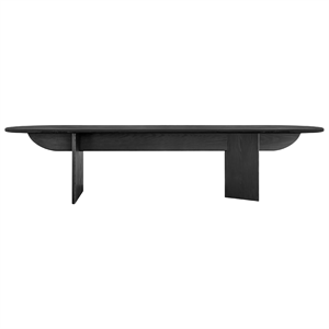 Mesa de comedor Pillabout 04 de Louise Roe, L400, roble lacado en negro