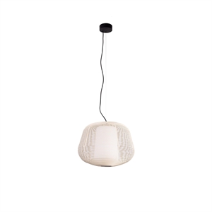 Lámpara Colgante de Exterior Faro NARA Beige/ Blanco Ópalo