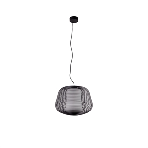 Lámpara Colgante de Exterior Faro NARA en Negro Mate y Blanco Ópalo
