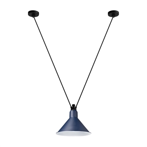 Lampe Gras N323 L Conic Lámpara Colgante Negro/ Azul