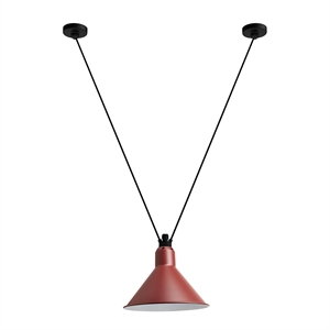 Lampe Gras N323 L Conic Lámpara Colgante Negro/ Rojo
