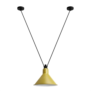 Lampe Gras N323 L Conic Lámpara Colgante Negro/ Amarillo