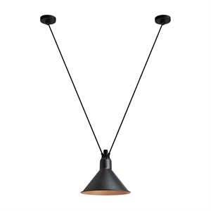 Lampe Gras N323 L Conic Lámpara Colgante Negro/ Cobre