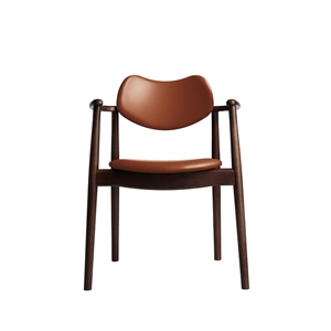Silla de Comedor Regatta de La Colección Ro Tapizada en Haya/ Nuez/piel Calvados