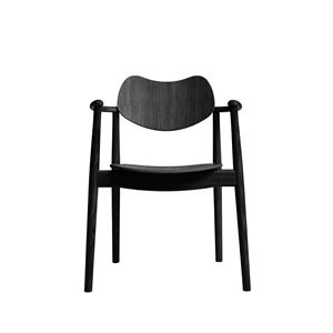 Silla de Comedor Regatta de La Colección Ro en Roble Lacado en Negro