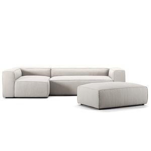 Sofá Decotique Grand de 4 Plazas con Diván y Reposapiés Izquierdo, Color Blanco Luna