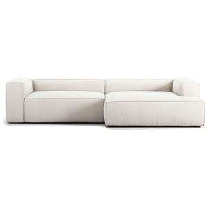 Sofá Decotique Grand de 3 plazas, chaise longue derecha, color vapor/ Blanco