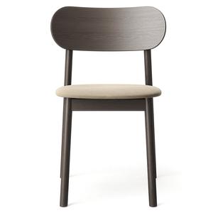 Silla de comedor Decotique Elephant de roble oscuro y Beige beige