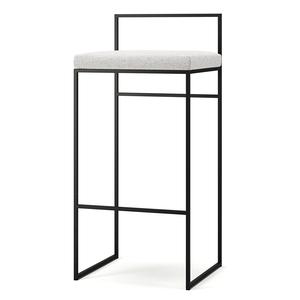 Taburete de Bar con Respaldo de 90 cm , Negro y Blanco Pacífico