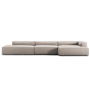 Sofá Decotique Grand de 5 plazas con extremo abierto a la izquierda, color arena/ Beige