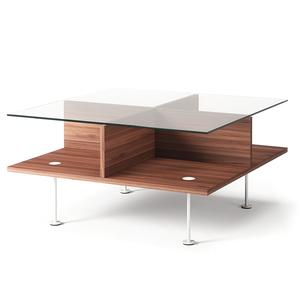 Mesa de centro Decotique Vogue 70x70 Nuez/blanco