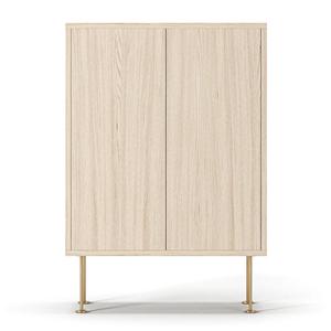Gabinete Decotique Vogue 64 Roble pigmentado blanco/ Latón
